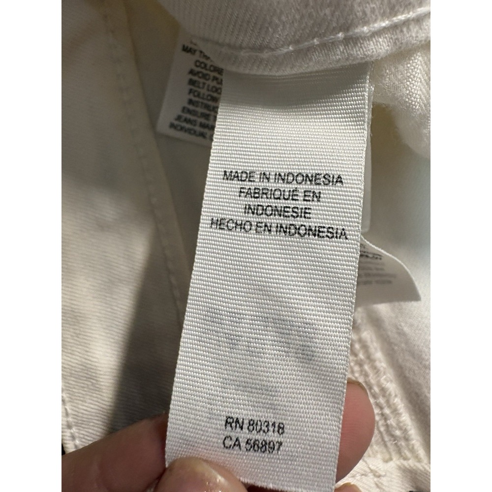 Lucky Brand Ava Skinny Jeans Women Size 10/30 White Mid Rise Preppy - Picture 4 of 9